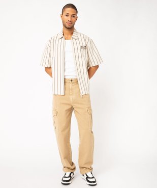 Chemise à manches courtes avec fermeture zippée homme vue5 - GEMO 4G HOMME - GEMO