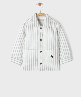 Sur-chemise à rayures bébé garçon - LuluCastagnette vue1 - LULUCASTAGNETTE - GEMO