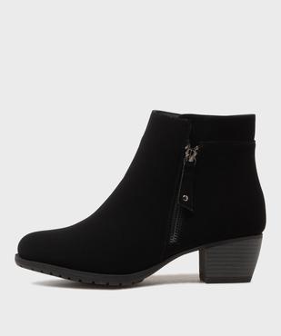 Boots confort fourrés à talon et zip femme vue3 - G'FLEX - GEMO