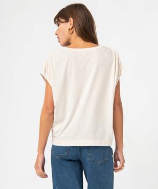 Tee-shirt femme loose et pailleté vue3 - GEMO(FEMME PAP) - GEMO