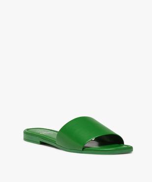 Mules femme unies à talon plat et bride droite vue1 - GEMO (CASUAL) - GEMO