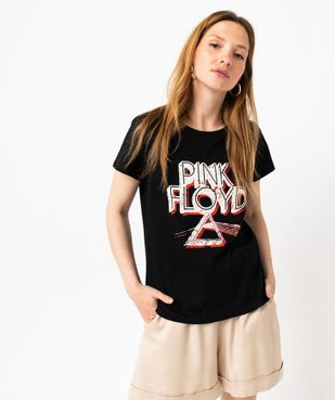 Tee-shirt à manches courtes avec inscription XXL femme - Pink Floyd vue5 - PINK FLOYD - GEMO
