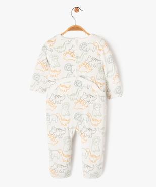 Pyjama dors-bien en velours à motifs dinosaures bébé garçon vue2 - GEMO 4G BEBE - GEMO