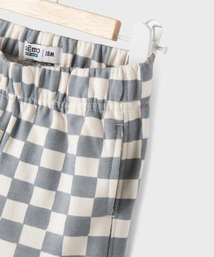 Pantalon de jogging à motif damier bébé garçon vue2 - GEMO 4G BEBE - GEMO