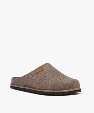 Chaussons mules façon lainage homme  vue2 - GEMO 4G HOMME - GEMO