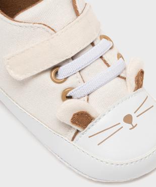 Chaussons de naissance en toile look tennis bébé vue6 - LITTLE LOVE - GEMO