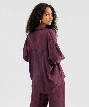 Chemise en satin froissé femme vue3 - GEMO(FEMME PAP) - GEMO