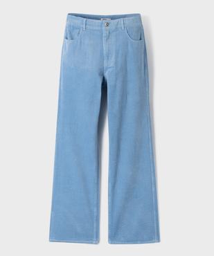 Pantalon staight en velours côtelée à taille réglable fille vue2 - GEMO (JUNIOR) - GEMO