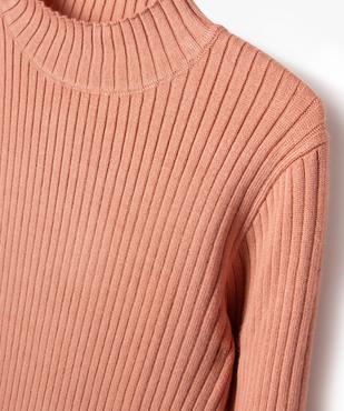 Pull en maille côtelée à col montant fille vue2 - GEMO 4G FILLE - GEMO