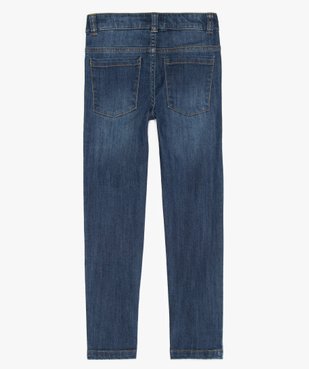 Jean garçon slim en coton stretch délavé ultra résistant vue4 - GEMO 4G GARCON - GEMO