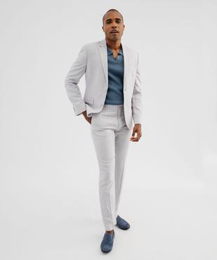 Polo en maille côtelée à encolure ouverte homme vue5 - GEMO 4G HOMME - GEMO