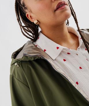 Blouson déperlant à capuche réversible femme grande taille vue2 - GEMO 4G GT - GEMO