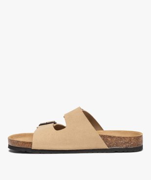 Mules homme à double brides à boucle unies vue3 - GEMO (CASUAL) - GEMO
