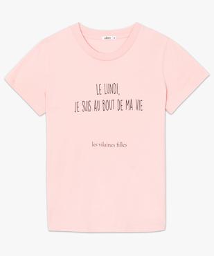 Tee-shirt femme à message fantaisie - GEMO x Les Vilaines filles vue4 - GEMO(FEMME PAP) - GEMO