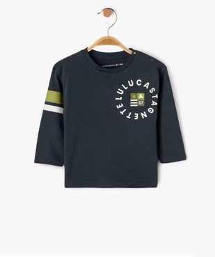 Tee-shirt manches longues en coton imprimé bébé garçon - LuluCastagnette vue1 - LULUCASTAGNETTE - GEMO