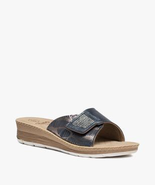 Mules femme confort à bride ajustable ornée de strass vue2 - GEMO (CONFORT) - GEMO