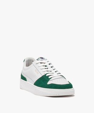 Baskets homme bicolores en cuir style casual - Alma Planète vue2 - ALMA - GEMO