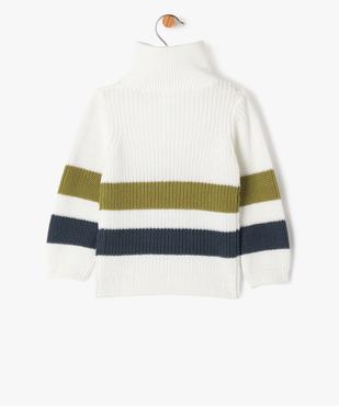 Pull rayé avec col camionneur bébé garçon - LuluCastagnette vue4 - LULUCASTAGNETTE - GEMO