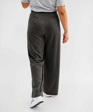 Pantalon de tailleur en maille extensible avec taille élastiquée femme grande taille vue3 - GEMO (G TAILLE) - GEMO