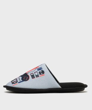 Mules en jersey et velours imprimé gaming homme vue3 - GEMO(HOMWR HOM) - GEMO
