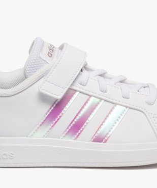 Baskets à scratch fille avec bandes contrastantes - Adidas Grand Court vue6 - ADIDAS - GEMO