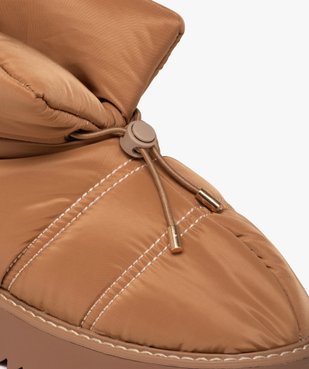 Boots femme unies dessus matelassé style parachute vue6 - GEMO (CASUAL) - GEMO