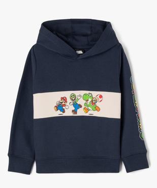 Sweat à capuche en molleton doux imprimé garçon - Super Mario vue1 - MARIO - GEMO