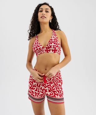 Short de plage à imprimé ethnique femme vue4 - GEMO 4G FEMME - GEMO