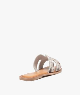 Mules femme plates avec dessus en perles vue4 - GEMO (CASUAL) - GEMO
