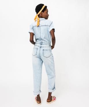 Combinaison pantalon en jean à manches courtes femme vue3 - GEMO 4G FEMME - GEMO