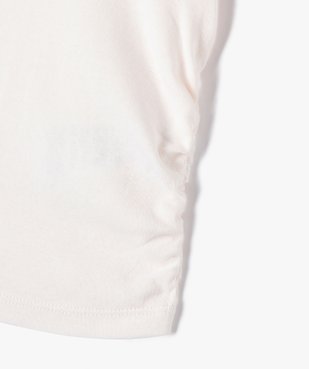 Tee-shirt manches courtes crop top à fronces fille vue3 - GEMO 4G FILLE - GEMO