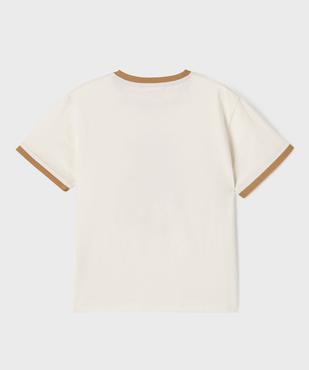 Tee-shirt manches courtes à motif et finitions contrastantes garçon vue4 - GEMO 4G GARCON - GEMO
