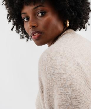 Poncho en maille douillette avec franges femme vue2 - GEMO (ACCESS) - GEMO