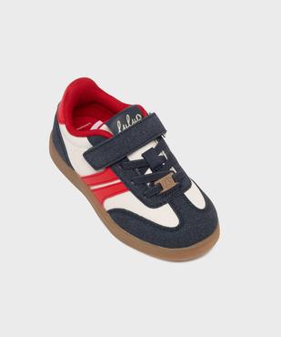 Baskets tricolores avec fermeture scratch garçon - LuluCastagnette vue5 - LULUCASTAGNETTE - GEMO