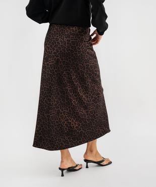 Jupe longue en matière satinée taille élastique femme vue3 - GEMO 4G FEMME - GEMO