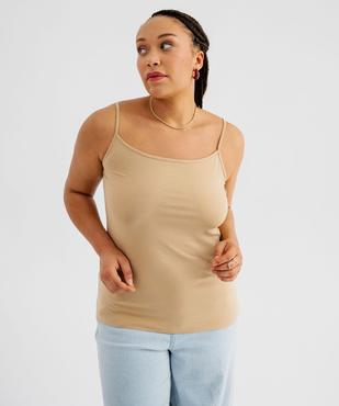 Débardeur à fines bretelles en coton stretch femme grande taille vue4 - GEMO 4G GT - GEMO