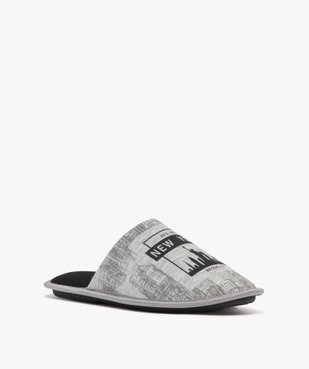 Chaussons homme mules en jersey New-York vue2 - GEMO 4G HOMME - GEMO