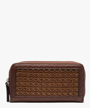 Portefeuille femme aspect cannage vue1 - GEMO (ACCESS) - GEMO