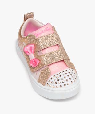 Baskets fille pailletées à scratch avec clous lumineux – Skechers Twinkle vue5 - SKECHERS - GEMO