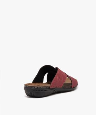 Mules femme confort à larges brides croisées et détails surpiqués vue4 - GEMO (CONFORT) - GEMO
