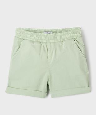 Short ample avec taille élastique en coton stretch fille vue1 - GEMO (ENFANT) - GEMO