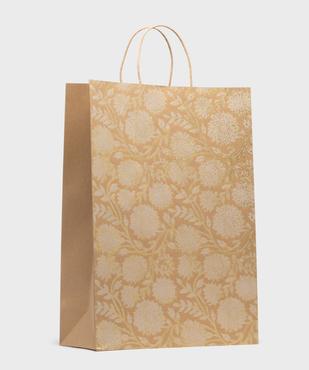 Sac cadeau motifs fleurs dorées vue1 - GEMO (ACCESS) - GEMO