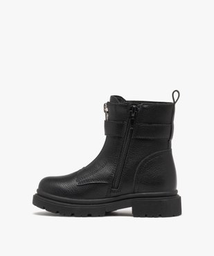 Boots motardes grainées à semelle crantée fille vue4 - LOVELY WINGS GEMO FOR GOOD - GEMO