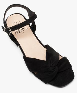 Sandales femme à talon dessus drapé en suédine unie vue5 - GEMO(URBAIN) - GEMO