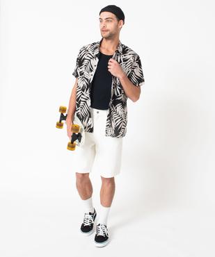 Chemise à manches courtes en voile de coton léger homme vue5 - GEMO (HOMME) - GEMO