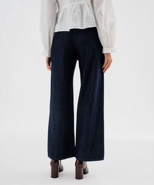 Jean wide leg taille haute femme vue3 - GEMO 4G FEMME - GEMO