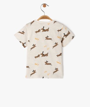 Tee-shirt manches courtes imprimé bébé garçon vue3 - GEMO(BEBE DEBT) - GEMO