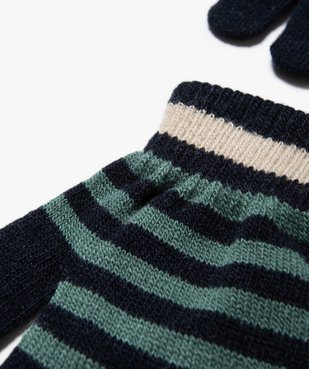 Gants garçon en maille fine (lot de 2 paires) vue2 - GEMO (ENFANT) - GEMO