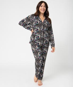 Pyjama femme grande taille deux pièces : chemise et pantalon vue1 - GEMO 4G FEMME - GEMO