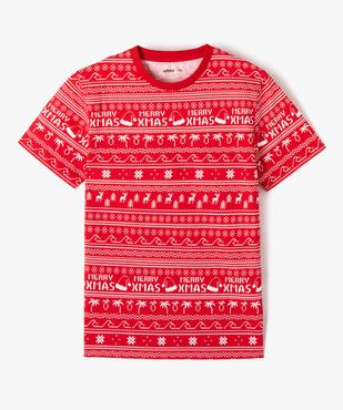 Tee-shirt garçon à manches courtes spécial Noël vue1 - GEMO (JUNIOR) - GEMO
